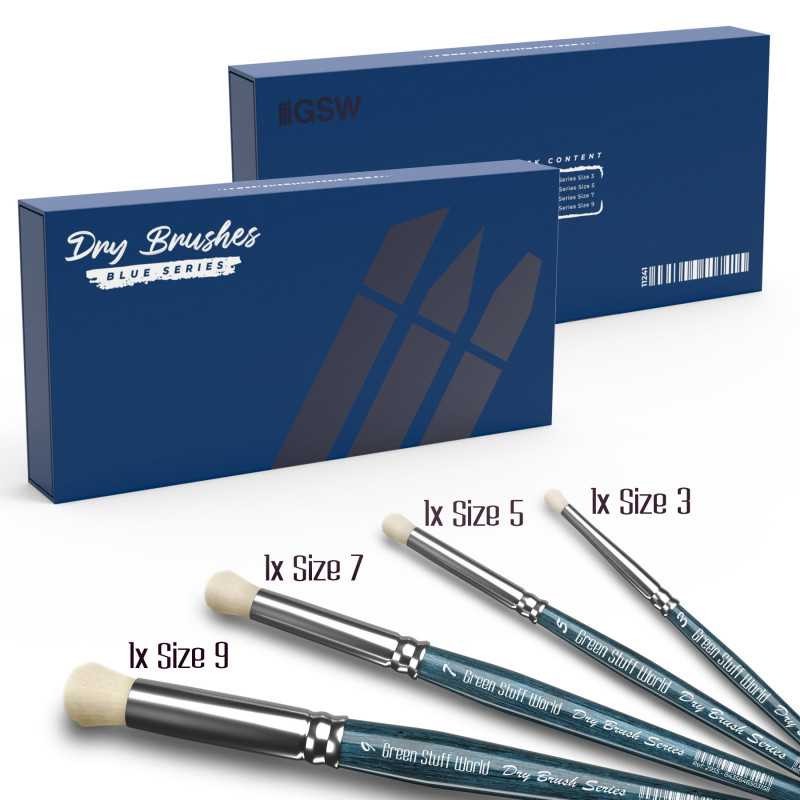 Premium Dry Brush set Blue series