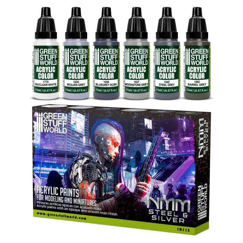 GSW Paint set Nmm steel and silver