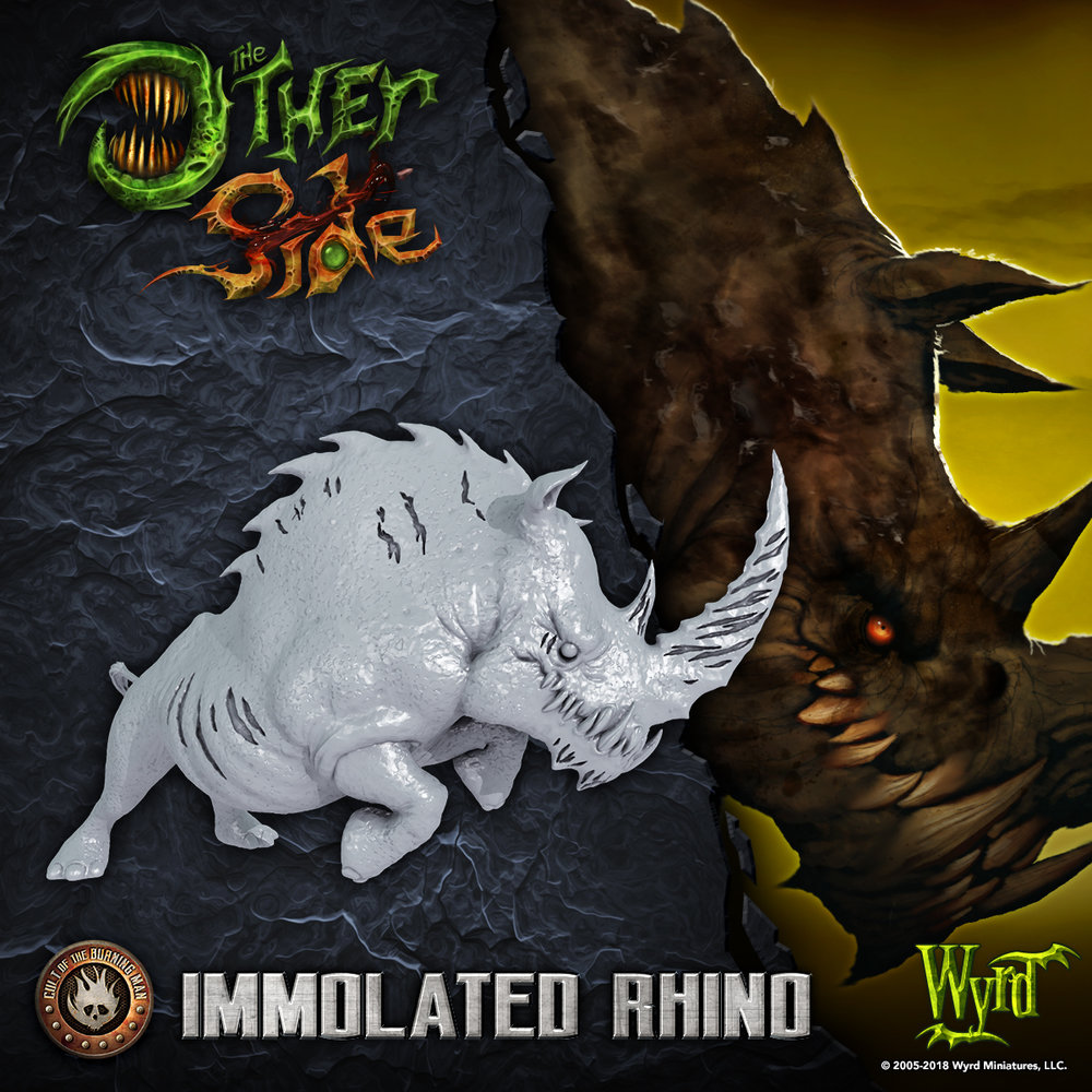 MODEL | TOS | Immolated Rhino | middle earth wargame
