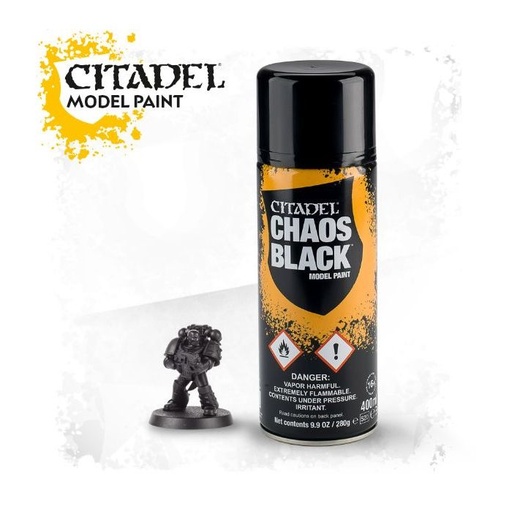 CHAOS BLACK SPRAY PAINT (UK/ROW) (6-PK)