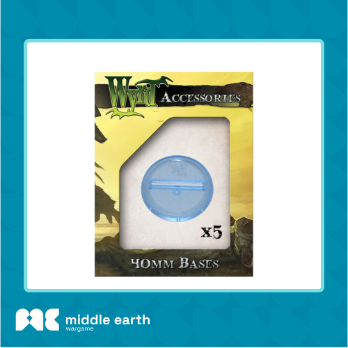 Wyrd Accessories : Blue 40mm Translucent Bases (5 pack)
