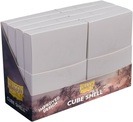 Dragon Shield Ashen White Cube Shell (Pack of Eight)
