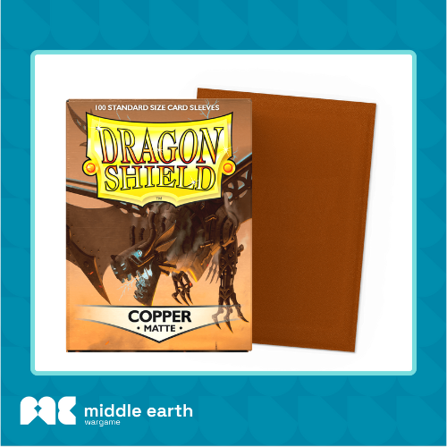 Dragon Shield : 100 Standard size card sleeves - Copper Matte 
