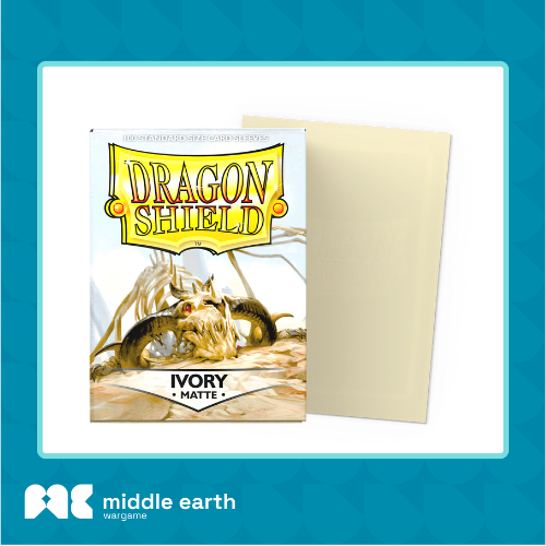 Dragon Shield : 100 Standard size card sleeves - Ivory Matte 