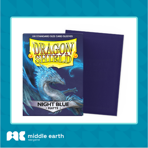 Dragon Shield : 100 Standard size card sleeves - Night Blue Matte